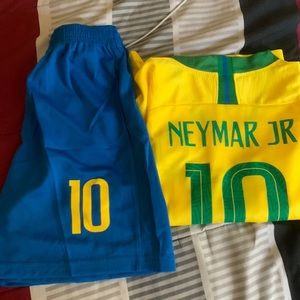 Neymar jr 2 piece jersey and shorts youth size 22